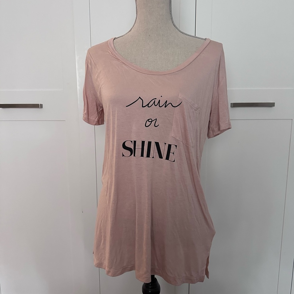 Banana Republic Ladies Pink Graphic T